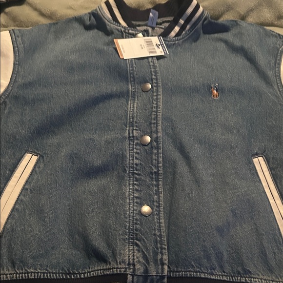 Polo Ralph Lauren Jackets & Blazers - Polo Ralph Lauren Blue Jean Jacket with White Accents